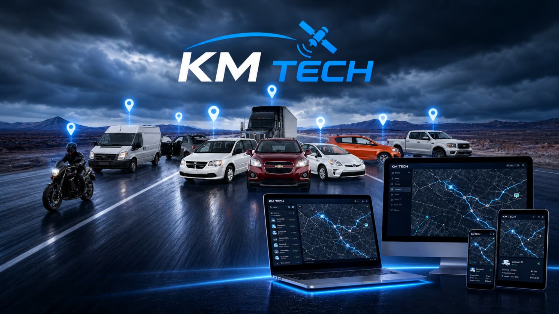 Monitoring et suivi de véhicules KM TECH sur le terrain